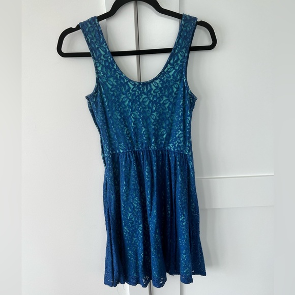 Blue Lacey Target Mini Dress - Picture 2 of 5